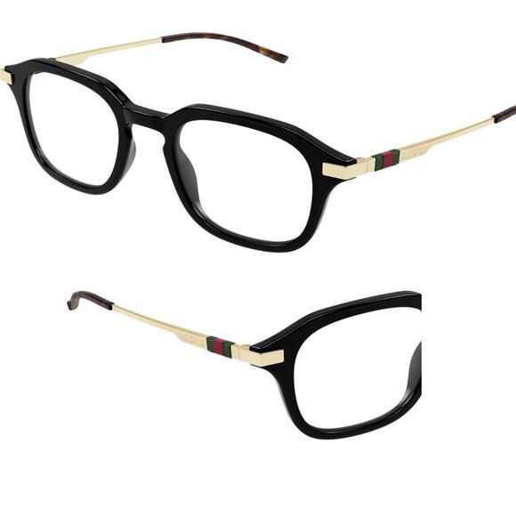 New unisex Gucci GG1891O  eyeglasses  black and gold Authentic - Picture 1 of 1